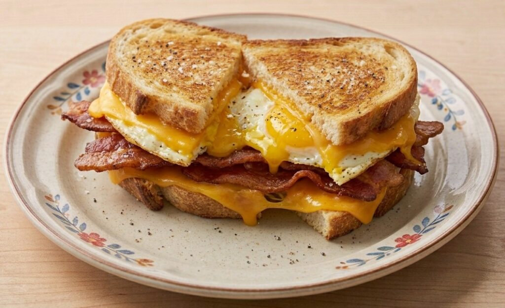 % (title)% Waffle House Bacon Egg And Cheese Sandwich