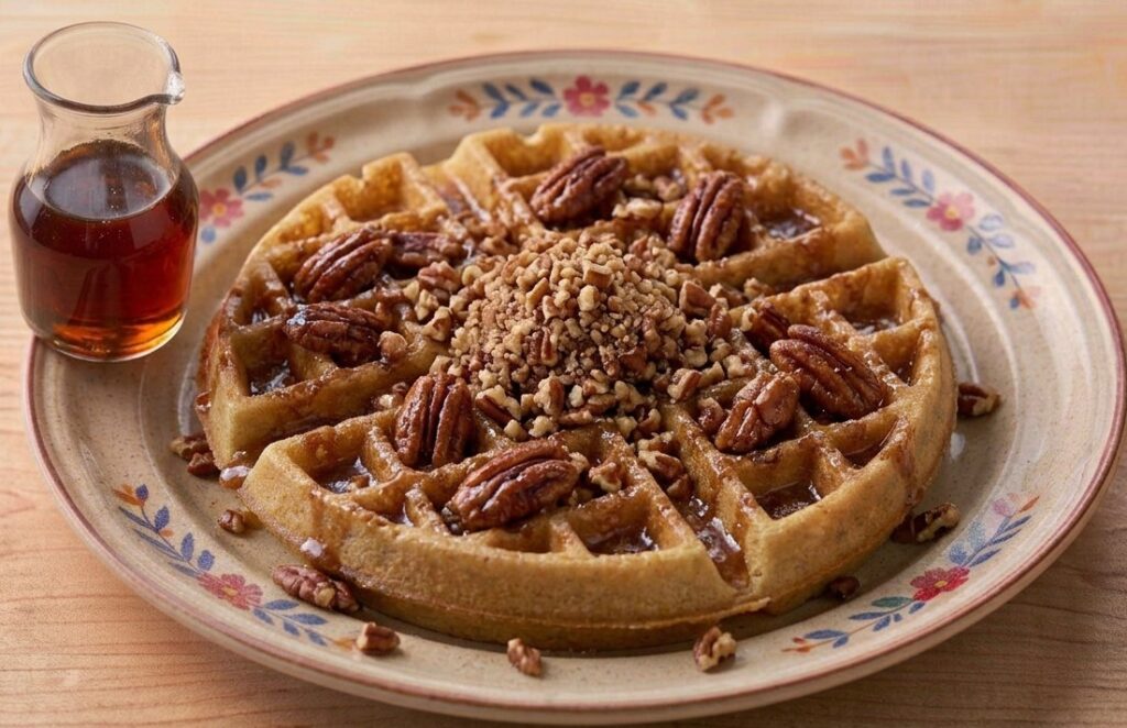 % (title)% Waffle House Freshly Baked Pecan Waffle