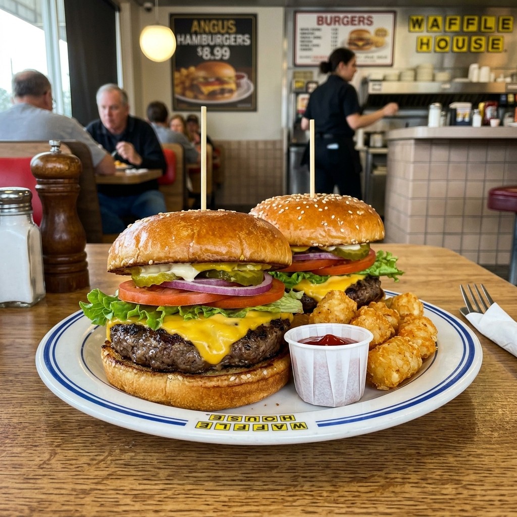 % (title)% Waffle House Angus Hamburgers